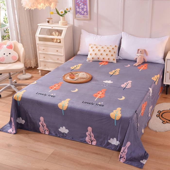 91家纺网 家纺一手货源 找家纺 甜之梦 2025新款水晶绒单品床单 爱情树