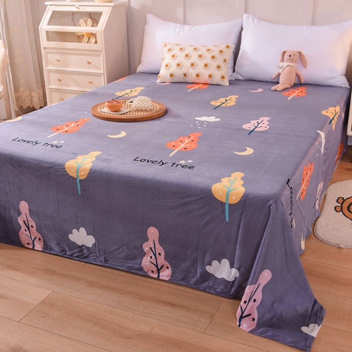 91家纺网 家纺一手货源 找家纺 甜之梦 2025新款水晶绒单品床单 爱情树