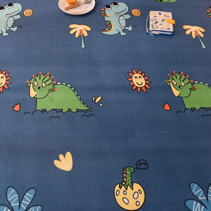 91家纺网 家纺一手货源 找家纺 甜之梦 2025新款水晶绒单品床单 呆萌恐龙