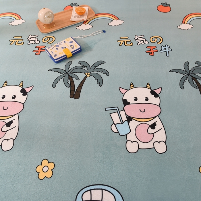 91家纺网 家纺一手货源 找家纺 甜之梦 2025新款水晶绒单品床单 小牛露西