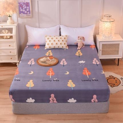 91家纺网 家纺一手货源 找家纺 甜之梦 2025新款水晶绒单品床笠 爱情树