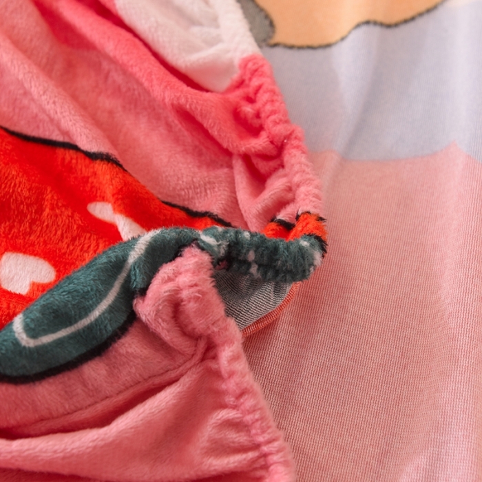 91家纺网 家纺一手货源 找家纺 甜之梦 2025新款水晶绒单品床笠 草莓格