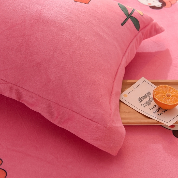 91家纺网 家纺一手货源 找家纺 甜之梦 2025新款水晶绒单品整套一对 彩虹女孩