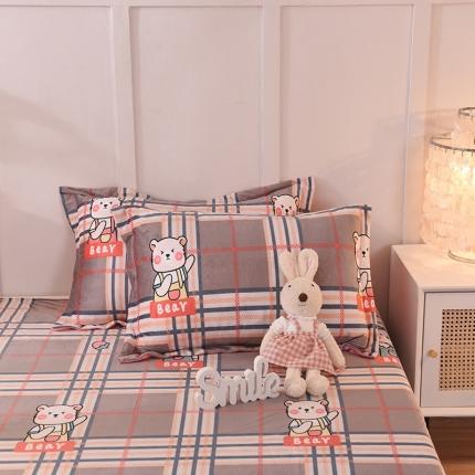 甜之梦 2025新款水晶绒单品整套一对 格子萌熊