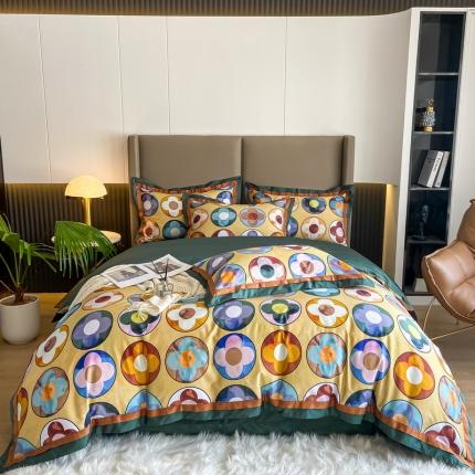 91家纺网 家纺一手货源 找家纺 由丽 新款数码第二批 路易威 黄