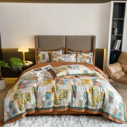 91家纺网 家纺一手货源 找家纺 由丽 新款数码第二批 迷漾 黄