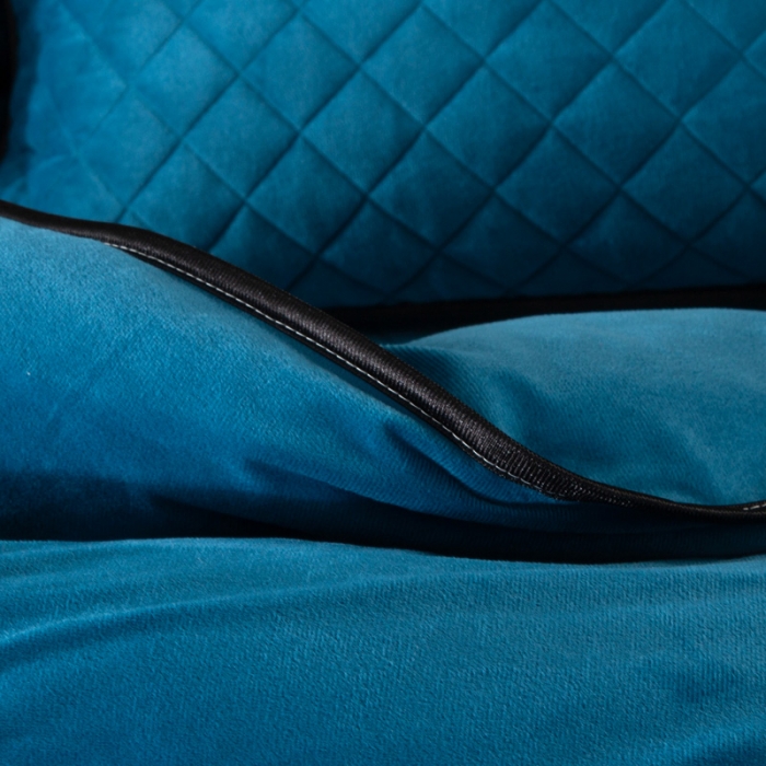 91家纺网 家纺一手货源 找家纺 能好家纺2021新款水晶绒夹棉床裙三件套 月光蓝