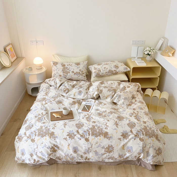 91家纺网 家纺一手货源 找家纺 2021窝米秋冬新品13070全棉四件套 繁花