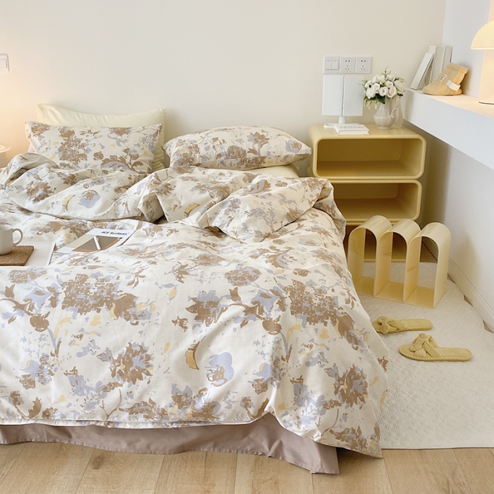 91家纺网 家纺一手货源 找家纺 2021窝米秋冬新品13070全棉四件套 繁花