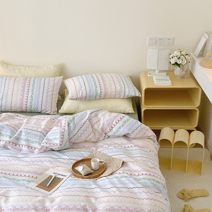 91家纺网 家纺一手货源 找家纺 2021窝米秋冬新品13070全棉四件套 晴天