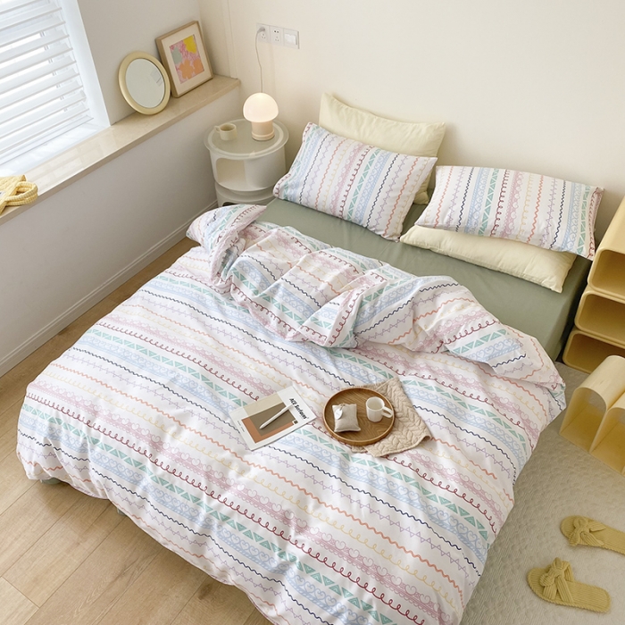 91家纺网 家纺一手货源 找家纺 2021窝米秋冬新品13070全棉四件套 晴天