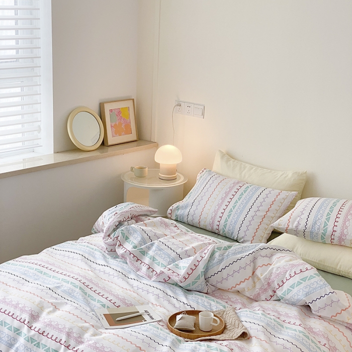 91家纺网 家纺一手货源 找家纺 2021窝米秋冬新品13070全棉四件套 晴天