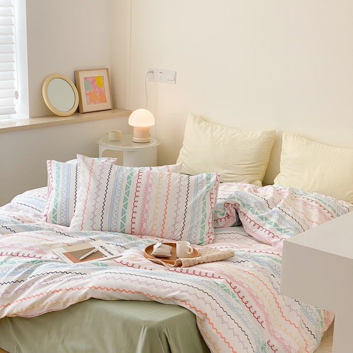 91家纺网 家纺一手货源 找家纺 2021窝米秋冬新品13070全棉四件套 晴天