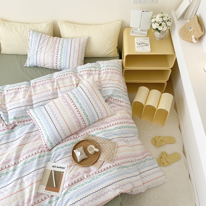 91家纺网 家纺一手货源 找家纺 2021窝米秋冬新品13070全棉四件套 晴天