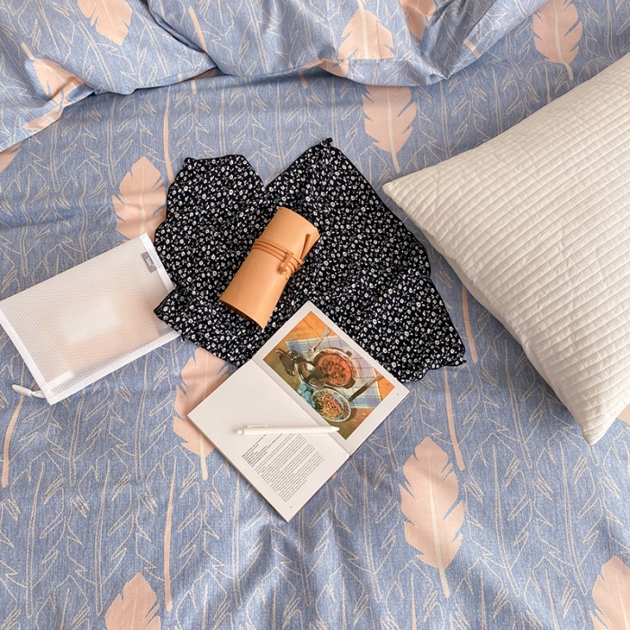 91家纺网 家纺一手货源 找家纺 2021窝米秋冬新品13070全棉四件套 叶语