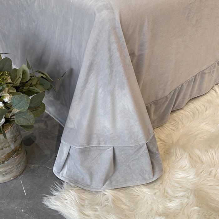 91家纺网 家纺一手货源 找家纺 澳梵 2021【艾利克斯】婴儿绒轻奢风刺绣四件套 艾利克斯-灰