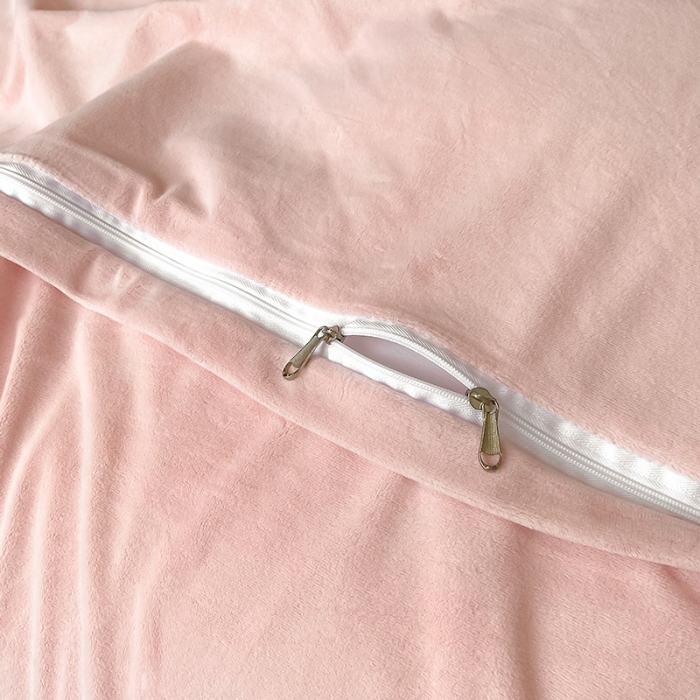 91家纺网 家纺一手货源 找家纺 澳梵 2021【爱神系列】婴儿绒轻奢风刺绣四件套 爱神-粉玉