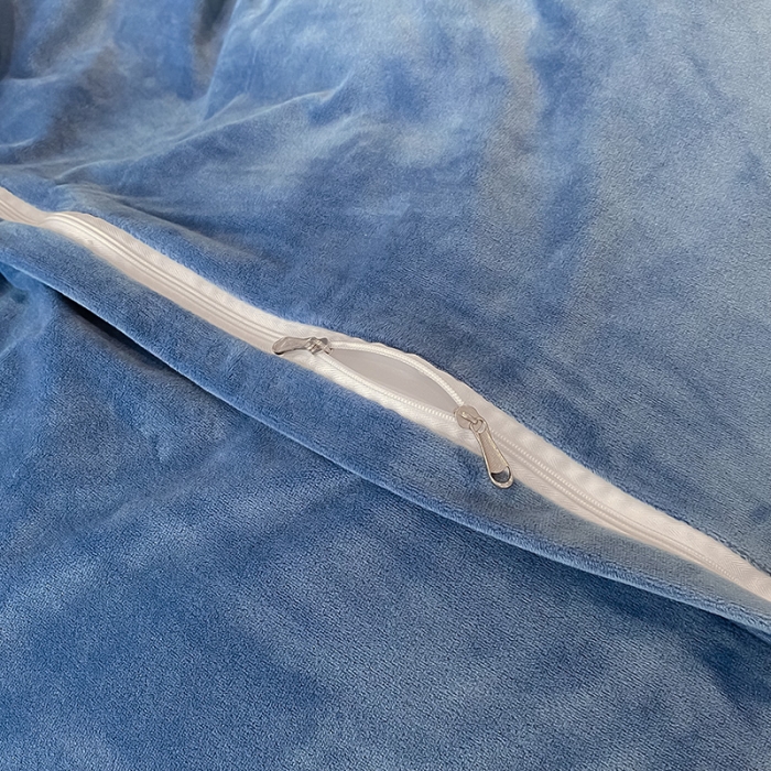 91家纺网 家纺一手货源 找家纺 澳梵 2021【爱神系列】婴儿绒轻奢风刺绣四件套 爱神-蔚蓝