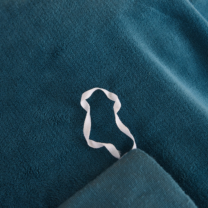 91家纺网 家纺一手货源 找家纺 甜之梦 2025牛奶绒纯色拼色单品四件套被套（可定制尺寸）宝石蓝