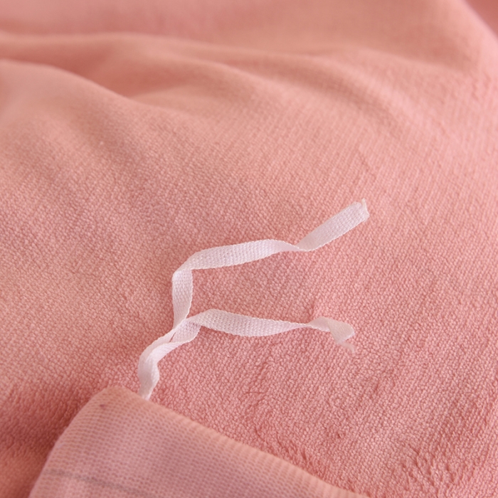 91家纺网 家纺一手货源 找家纺 甜之梦2025牛奶绒纯色拼色单品四件套被套（可定制尺寸）淡粉