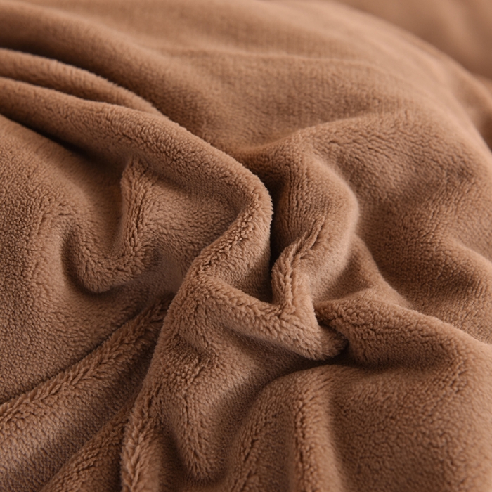 91家纺网 家纺一手货源 找家纺 甜之梦 2025牛奶绒纯色拼色单品四件套被套（可定制尺寸）奶茶咖