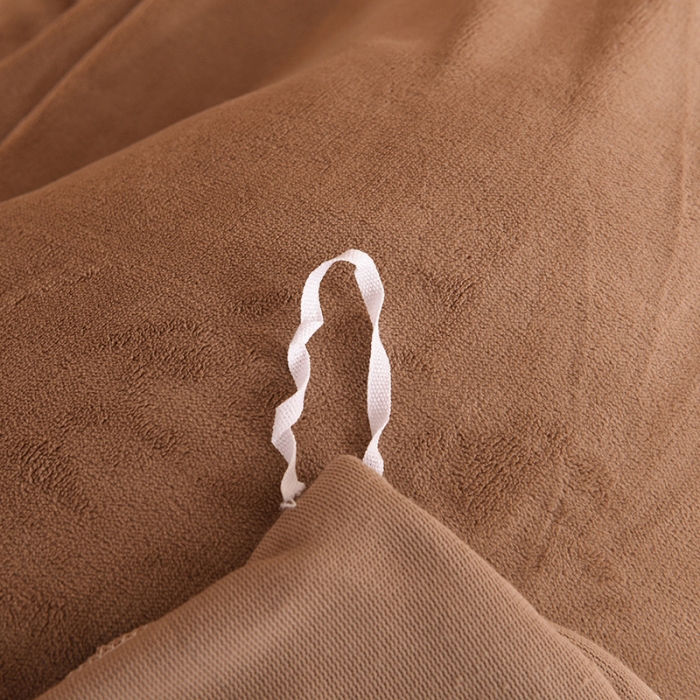 91家纺网 家纺一手货源 找家纺 甜之梦 2025牛奶绒纯色拼色单品四件套被套（可定制尺寸）奶茶咖