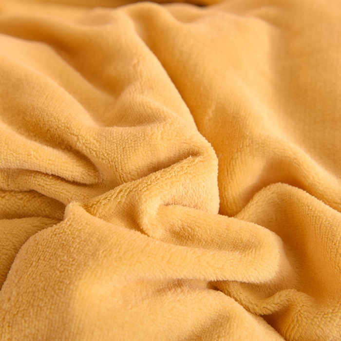 91家纺网 家纺一手货源 找家纺 甜之梦 2025牛奶绒纯色拼色单品四件套被套（可定制尺寸）嫩黄