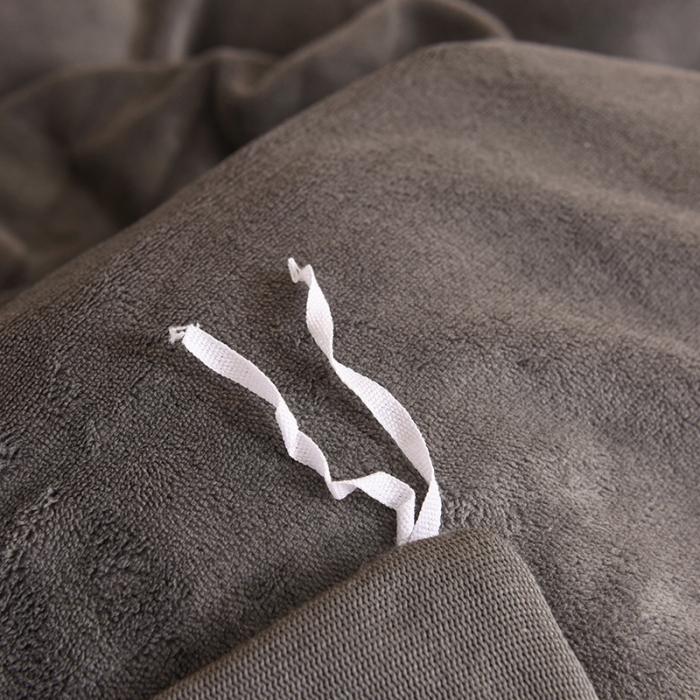 91家纺网 家纺一手货源 找家纺 甜之梦 2025牛奶绒纯色拼色单品四件套被套（可定制尺寸）深灰