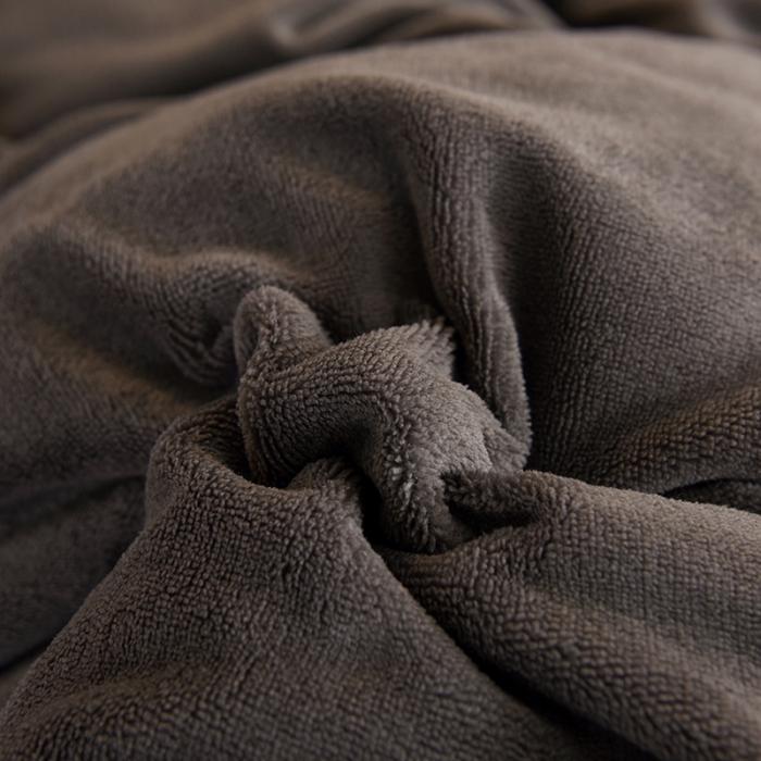 91家纺网 家纺一手货源 找家纺 甜之梦 2025牛奶绒纯色拼色单品四件套被套（可定制尺寸）深灰