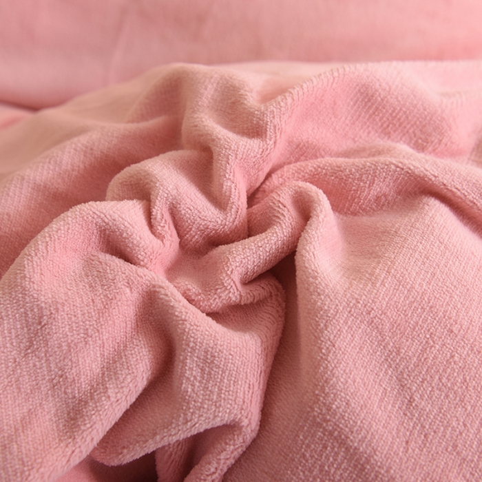 91家纺网 家纺一手货源 找家纺 甜之梦 2025牛奶绒纯色拼色单品四件套被套（可定制尺寸）嫩绿+淡粉