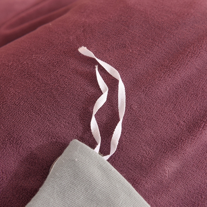 91家纺网 家纺一手货源 找家纺 甜之梦   2025牛奶绒纯色拼色单品四件套被套（可定制尺寸）紫豆沙+浅灰