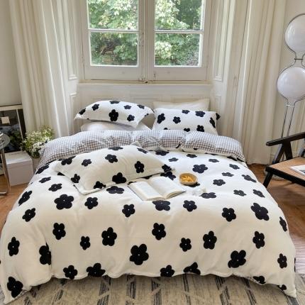 91家纺网 家纺一手货源 找家纺 （总）柚子  2021新款牛奶绒印花四件套