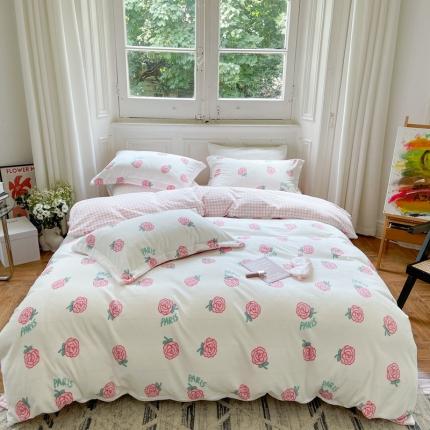 91家纺网 家纺一手货源 找家纺 （总）柚子  2021新款牛奶绒印花四件套