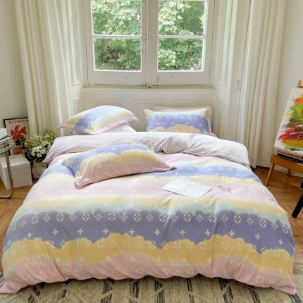 91家纺网 家纺一手货源 找家纺 （总）柚子  2021新款牛奶绒印花四件套