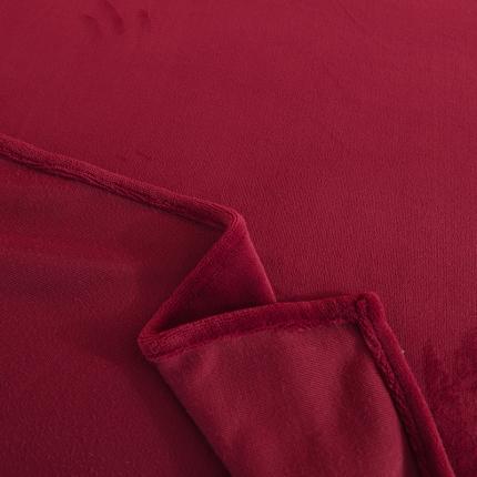 91家纺网 家纺一手货源 找家纺 甜之梦 2025牛奶绒纯色拼色单品四件套床单（可定制尺寸）洋酒红