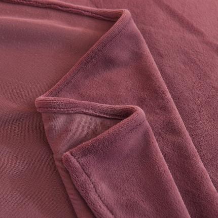 91家纺网 家纺一手货源 找家纺 甜之梦 2025牛奶绒纯色拼色单品四件套床单（可定制尺寸）紫豆沙