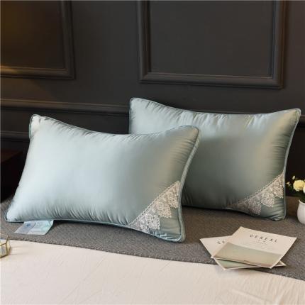 91家纺网 家纺一手货源 找家纺 (总)枕之坊 2021新款玻尿酸蕾丝花边羽丝枕48×74cm