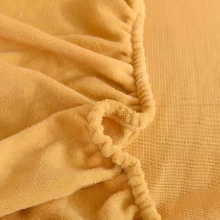 91家纺网 家纺一手货源 找家纺 甜之梦 2025牛奶绒纯色拼色单品四件套床笠（可定制尺寸）嫩黄