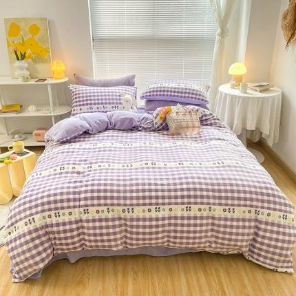 91家纺网 家纺一手货源 找家纺 （总）金爱家 2021新款牛奶绒暖边四件套