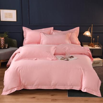 91家纺网 家纺一手货源 找家纺 （总）甜之梦2025新款13374经典工艺款纯色长绒棉四件套