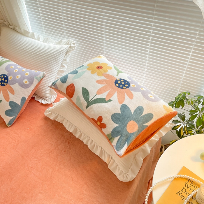 91家纺网 家纺一手货源 找家纺 （总）金爱家 2021新款牛奶绒暖边四件套