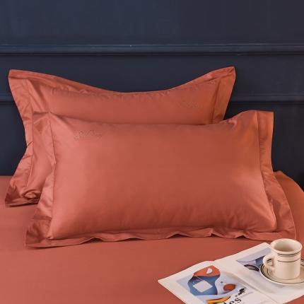 91家纺网 家纺一手货源 找家纺 （总）甜之梦 新款13374经典工艺款纯色长绒棉枕套一对