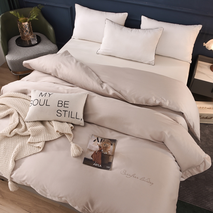 91家纺网 家纺一手货源 找家纺 （总）甜之梦 2025新款13374经典工艺款纯色长绒棉被套