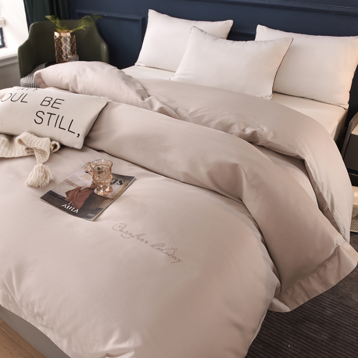 91家纺网 家纺一手货源 找家纺 （总）甜之梦 2025新款13374经典工艺款纯色长绒棉被套