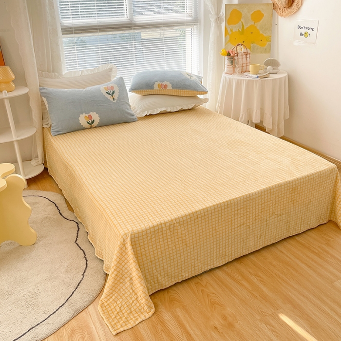 91家纺网 家纺一手货源 找家纺 金爱家 2021新款牛奶绒暖边四件套 心朵