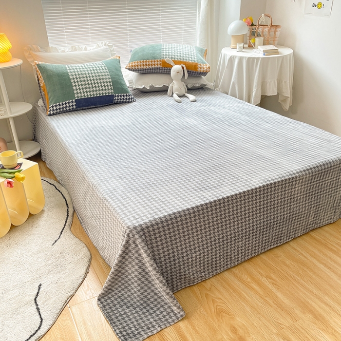 91家纺网 家纺一手货源 找家纺 金爱家 2021新款牛奶绒暖边四件套 夜办