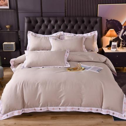 91家纺网 家纺一手货源 找家纺 （总）甜之梦2025新款13374经典北欧风工艺款纯色四件套