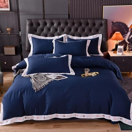 （总）甜之梦2025新款13374经典北欧风工艺款纯色四件套