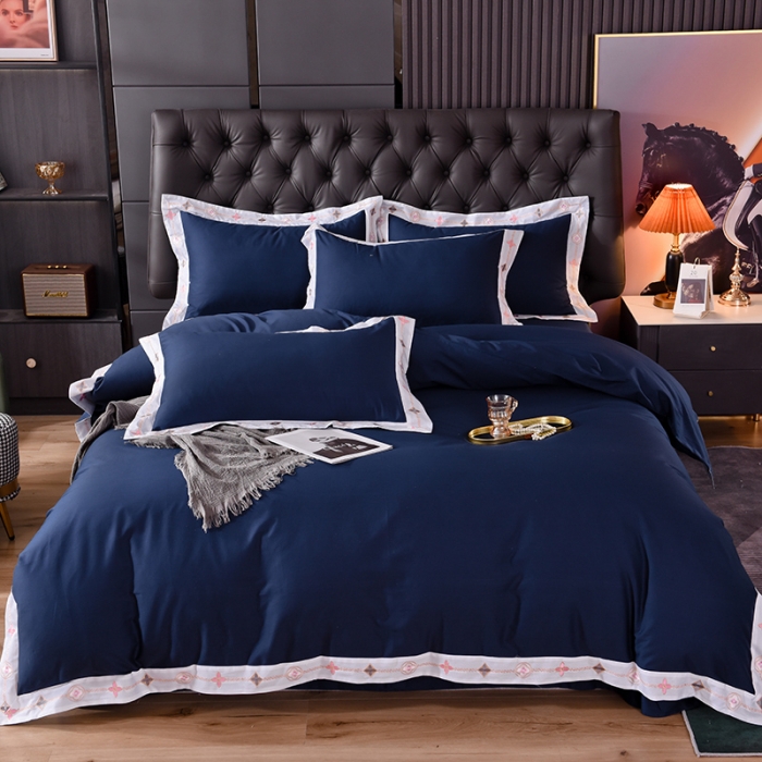 91家纺网 家纺一手货源 找家纺 （总）甜之梦2025新款13374经典北欧风工艺款纯色四件套