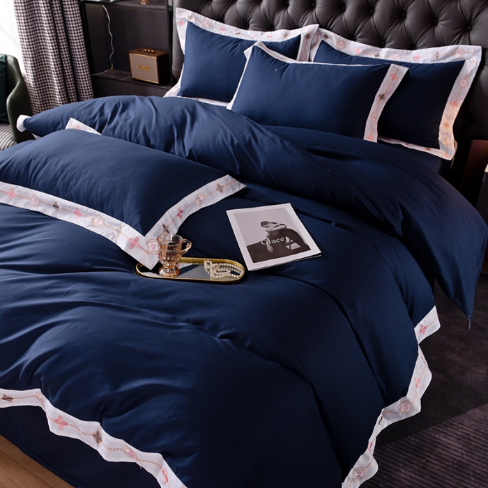 91家纺网 家纺一手货源 找家纺 （总）甜之梦2025新款13374经典北欧风工艺款纯色四件套